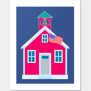 Little Red School House Posters and Art